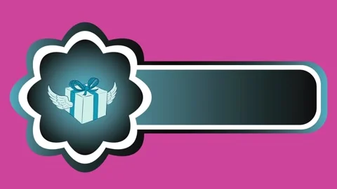 Icon winged gift Stock Footage 95684426