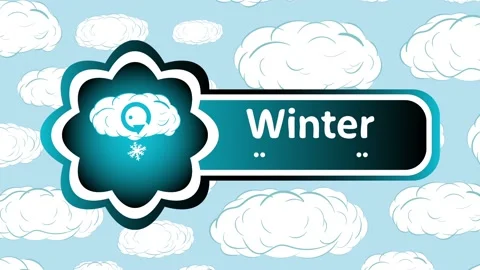 Icon winter loading and sky Stock Footage 93993154