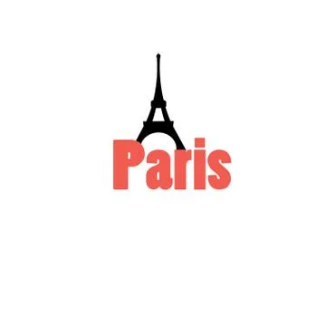 Icon with the word Paris Stock Illustration