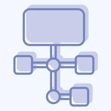 Icon Work Flow. related to Business Analysis symbol. two tone style simple .. Stock Illustration