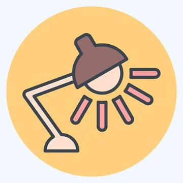 Icon Work Lamp. related to Light symbol. color mate style. design editable イラスト素材