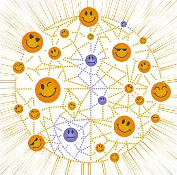 Icon World Smile Day concept of positive Stock Illustration