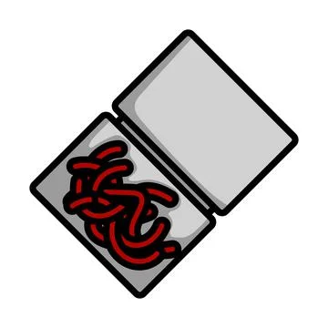 Icon Of Worm Container Stock Illustration