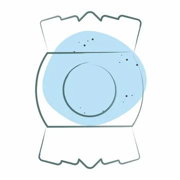 Icon Wraping. related to Plastic Product symbol. Color Spot Style. design e.. Stock Illustration