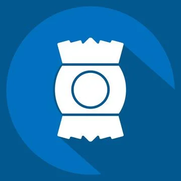 Icon Wraping. related to Plastic Product symbol. long shadow style. design .. Stock Illustration