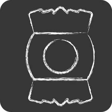 Icon Wraping. related to Plastic Product symbol. chalk Style. design editable Stock Illustration