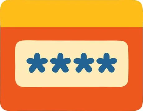 Icon write password Stock Illustration