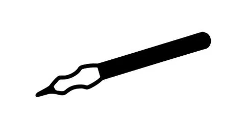 Icon. A writing pen. Stock Illustration