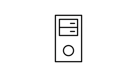 Icon of a yellow MP3 player, showcasing a minimalist design with a prominen.. Stock Footage 332849867