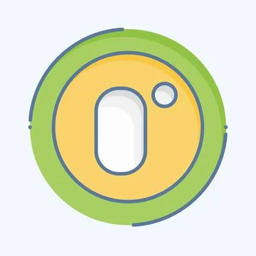 Icon Zero Point. related to Air Conditioning symbol. doodle style. simple d.. 스톡 일러스트