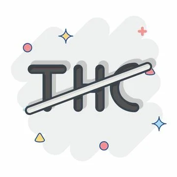 Icon Zero THC. related to CBD Oil symbol. simple design editable. simple il.. Stock Illustration