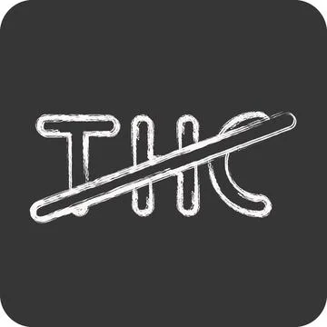 Icon Zero THC. related to CBD Oil symbol. simple design editable. simple il.. Stock Illustration
