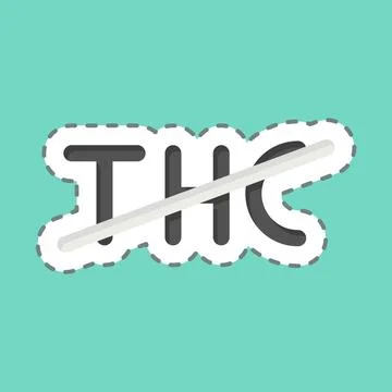 Icon Zero THC. related to CBD Oil symbol. simple design editable. simple il.. Stock Illustration