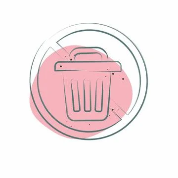 Icon Zero Waste. related to Waste symbol. Color Spot Style. design editable イラスト素材
