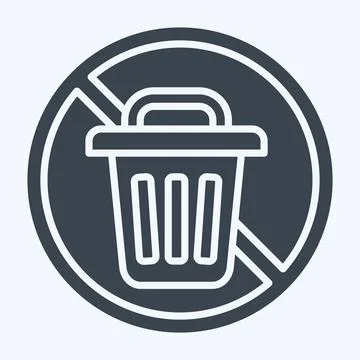 Icon Zero Waste. related to Waste symbol. glyph style. design editable イラスト素材