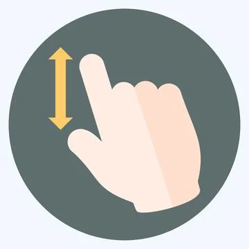 Icon Zoom In - Flat Style - Simple illustration,Editable stroke Stock Illustration