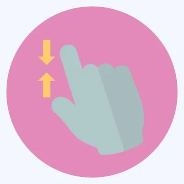 Icon Zoom Out - Flat Style - Simple illustration,Editable stroke Illustrazione stock