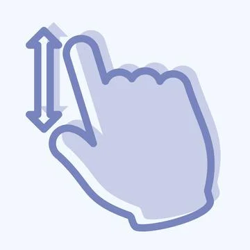 Icon Zoom In - Two Tone Style - Simple illustration,Editable stroke Stock Illustration