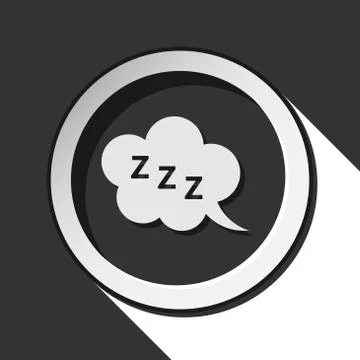 Icon - ZZZ speech bubble with shadow Stock Illustration