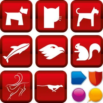 Icon_set_animal Stock Illustration