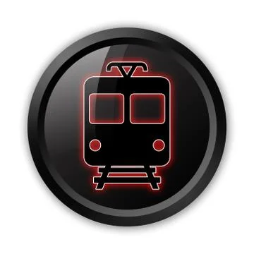 Icon/button/pictogram "train / mass transit" Illustrazione stock