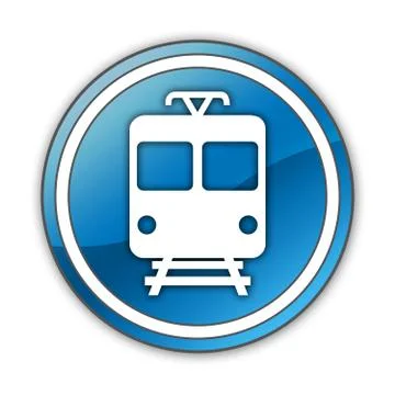 Icon/button/pictogram "train / mass transit" Illustrazione stock