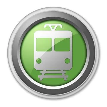 Icon/button/pictogram "train / mass transit" Illustrazione stock