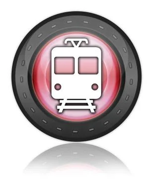 Icon/button/pictogram "train / mass transit" Illustrazione stock