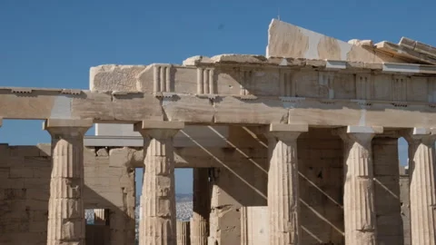 Iconic Acropolis hill and the unique masterpiece of Ancient world the Parthenon Stock Footage 301299118