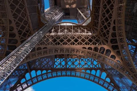  The Iconic and Famous Eiffel Tower - View from Below - Paris, France The ... Stock Photos
