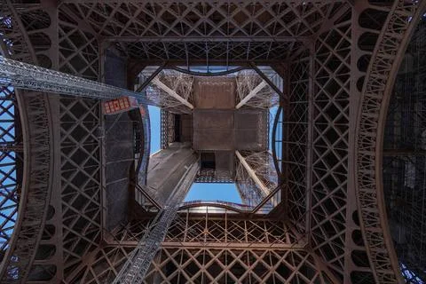  The Iconic and Famous Eiffel Tower - View from Below - Paris, France The ... Stock Photos