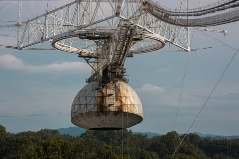Iconic Arecibo Observatory before it collapse in Puerto Rico Stock Photos