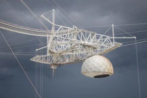 Iconic Arecibo Observatory before it collapse in Puerto Rico Stock Photos