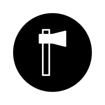 Iconic axe illustration symbolizing strength and tool usage in graphic desi.. Illustration