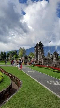 Iconic Balinese Split Gate Candi Bentar in Bali Indonesia Stock Photos