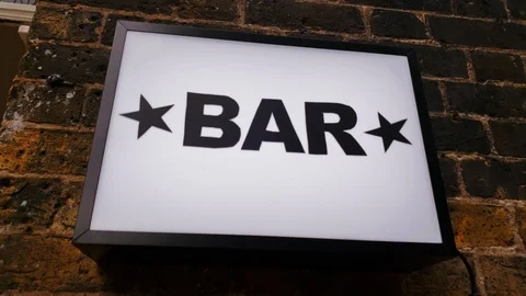 Iconic Bar Sign 4K Stock Footage 94241184