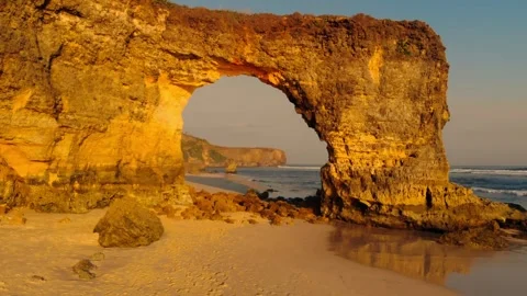Iconic beach in Sumba Stock Footage 302957999