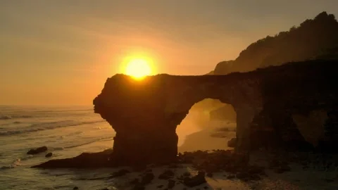 Iconic beach in Sumba Stock Footage 302958302
