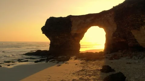 Iconic beach in Sumba Stock Footage 302958438