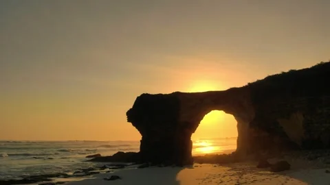 Iconic beach in Sumba Stock Footage 302958454