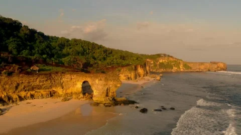 Iconic beach in Sumba Stock Footage 302958464