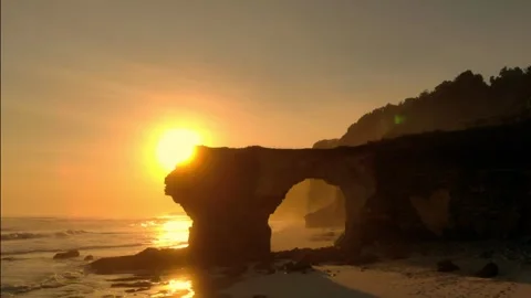 Iconic beach in Sumba Stock Footage 302958783