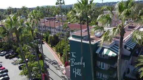 The iconic Beverly Hills hotel Stock Footage 231235656