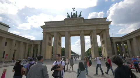 Iconic Brandenburg Gate in Berlin Stock Footage 53306194