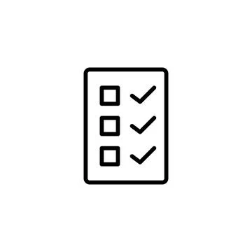 Iconic checklist symbol for task management success a visual representation.. Stock Illustration