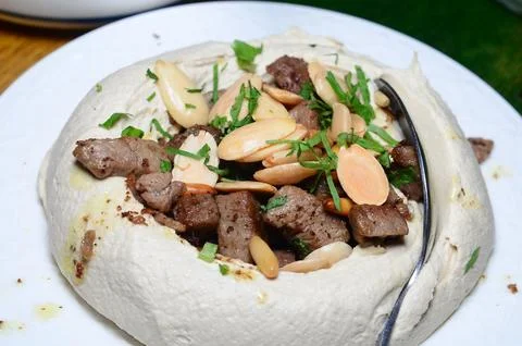 The iconic Checkpeas with meat. Stock Photos