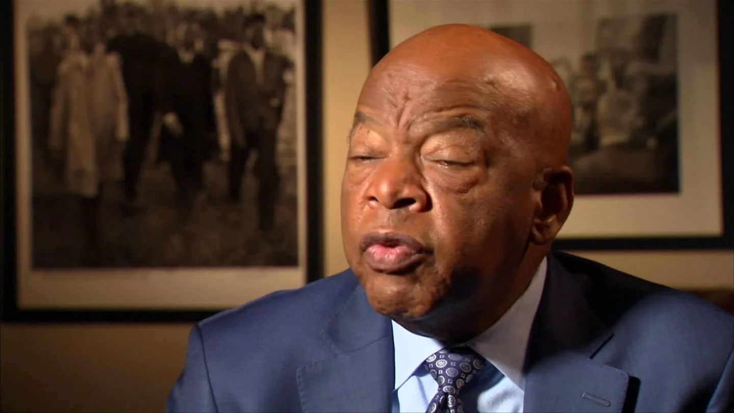 Iconic Civil Rights Leader John Lewis Reflects On King's Legacy 50 Years A... Stock Footage