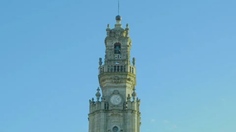 Iconic Clerigos Tower Baroque Architecture View Stock Footage 327687652