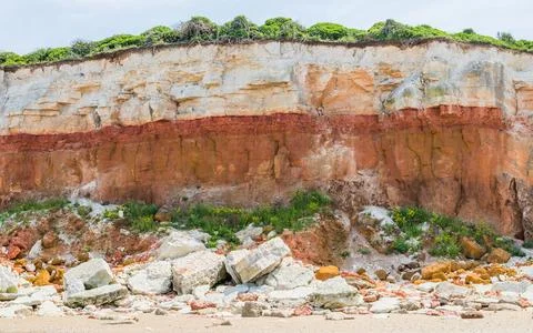 Iconic cliffs of Hunstanton Stock Photos