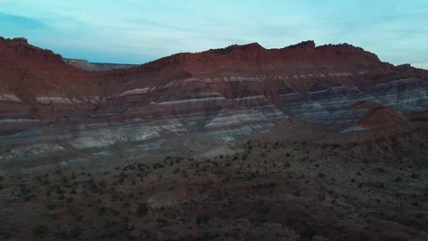 Iconic Colored Sandstone Rock Formation In Old Paria Canyon, Utah. Aerial Video stock 236482693